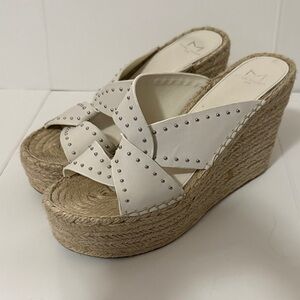 Marc Fisher LTD Womens Angelina Leather Espadrilles
